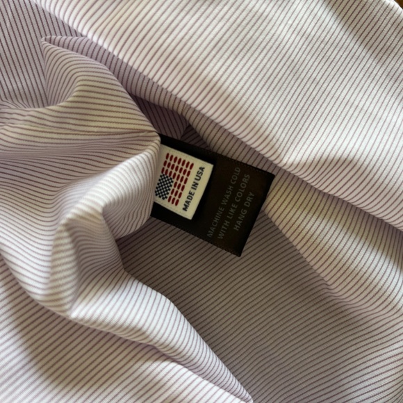 New STEVEN ALAN Reverse Seam Cacao Stripe Long Sleeve Button Up Shirt XL - Picture 4 of 9